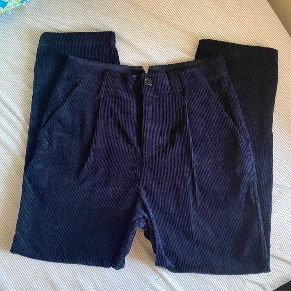 Tuckernuck Alex Mill Boy Pant in Rugged‎ Corduroy Navy blue high rise - Picture 5 of 8